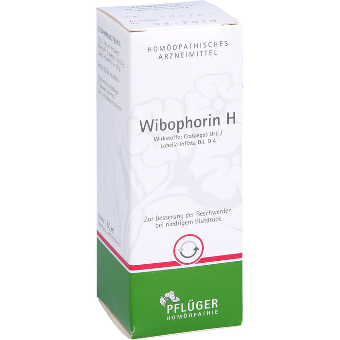 Wibophorin H Lösung bei niedrigem Blutdruck, 50 ml Lösung