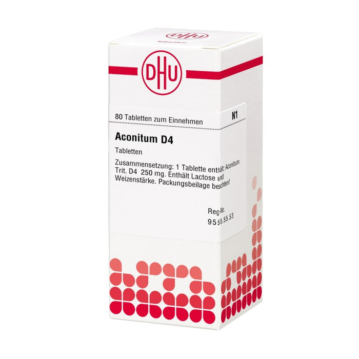 Aconitum D4 DHU Tabletten, 80 pc Tablettes