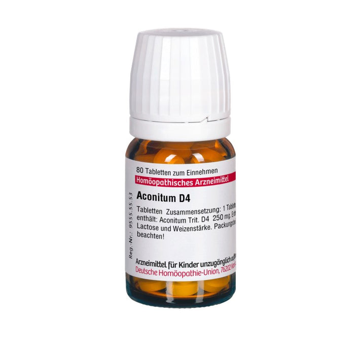 Aconitum D4 DHU Tabletten, 80 pcs. Tablets