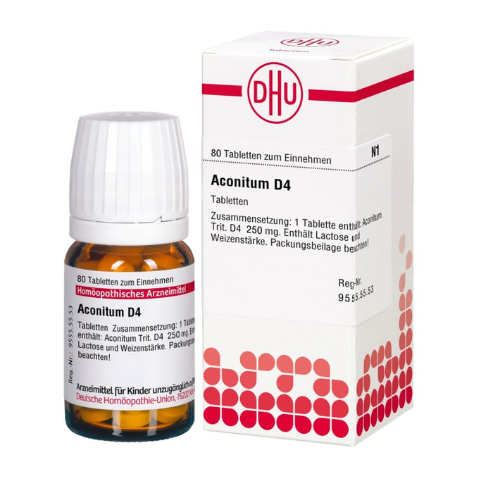 Aconitum D4 DHU Tabletten, 80 pc Tablettes
