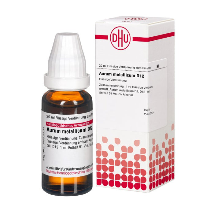 DHU Aurum metallicum D12 Dilution, 20 ml Solution
