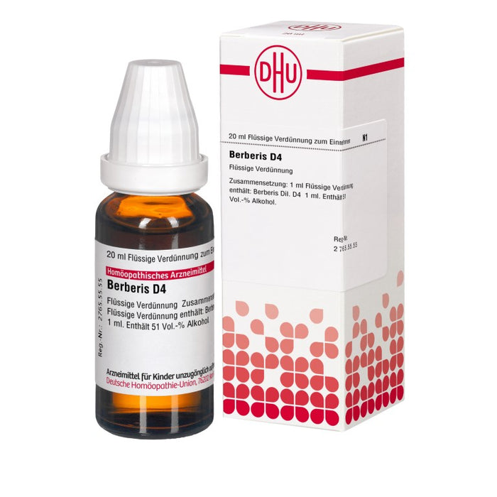 DHU Berberis D4 Dilution, 20 ml Solution
