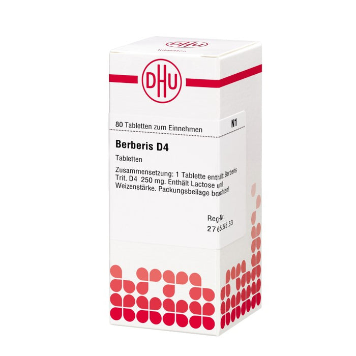 Berberis D4 DHU Tabletten, 80 St. Tabletten