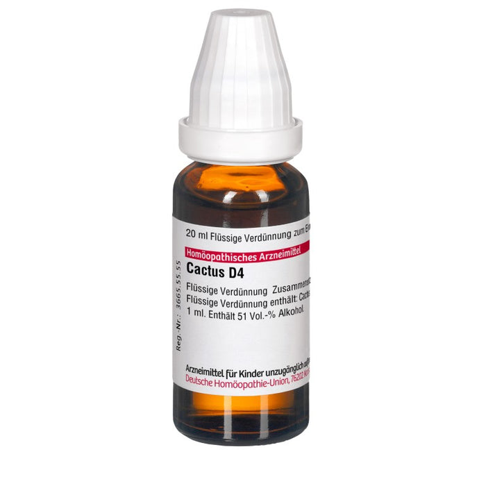 DHU Cactus D4 Dilution, 20 ml Solution
