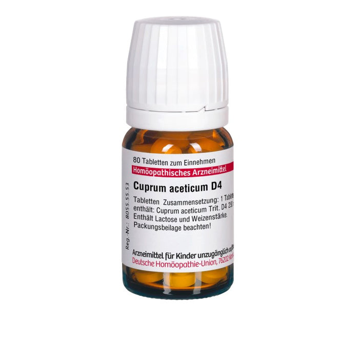 Cuprum aceticum D4 DHU Tabletten, 80 St. Tabletten