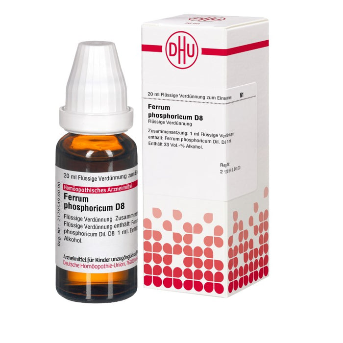 DHU Ferrum phosphoricum D8 Dilution, 20 ml Solution