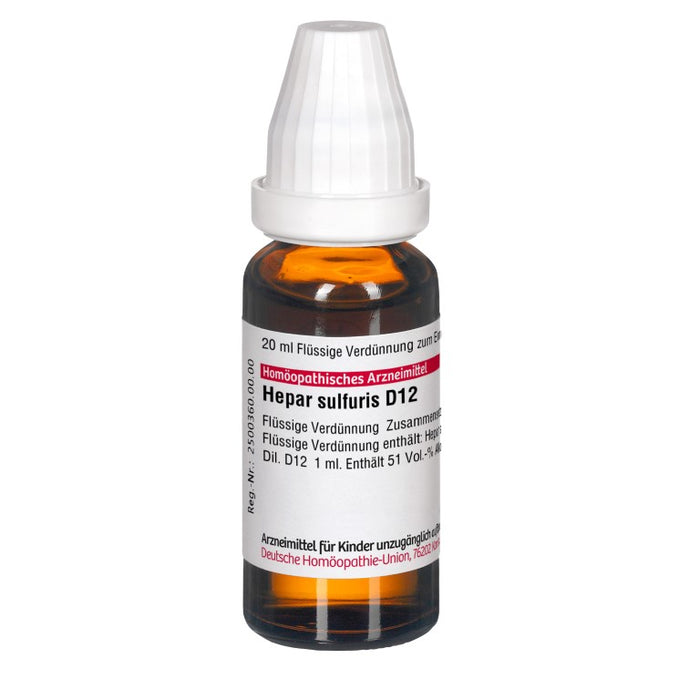 DHU Hepar sulfuris D12 Dilution, 20 ml Solution
