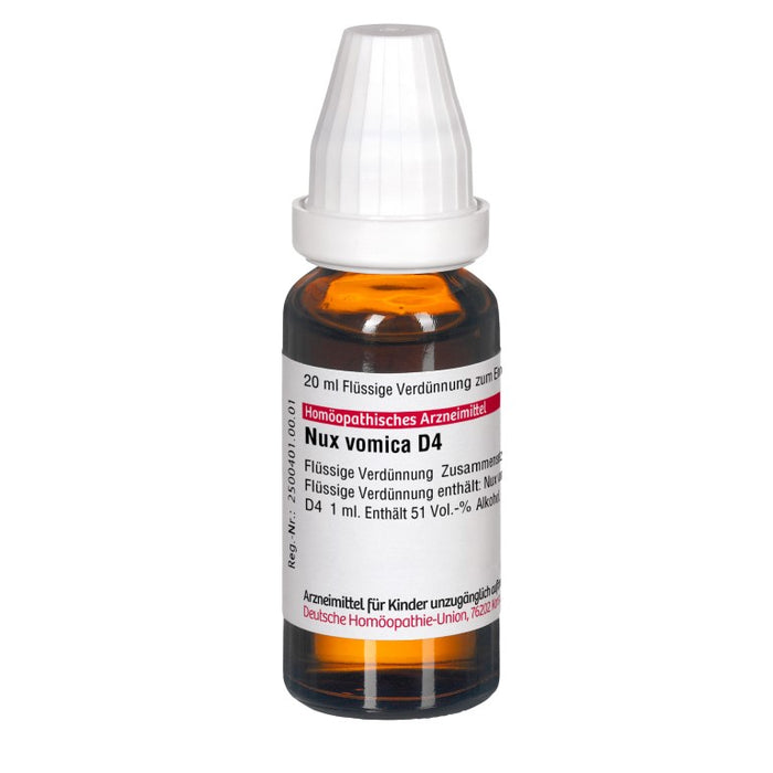 DHU Nux vomica D4 Dilution, 20 ml Solution