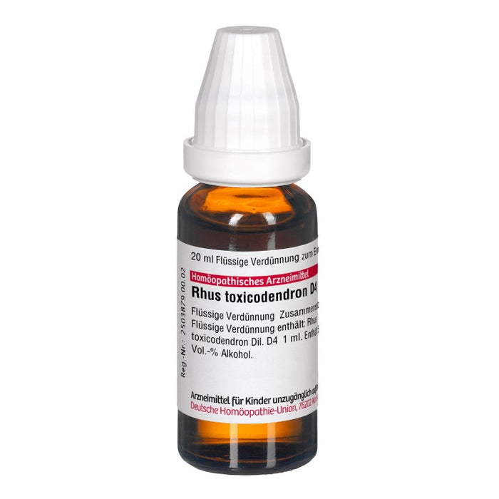 DHU Rhus toxicodendron D4 Dilution, 20 ml Solution