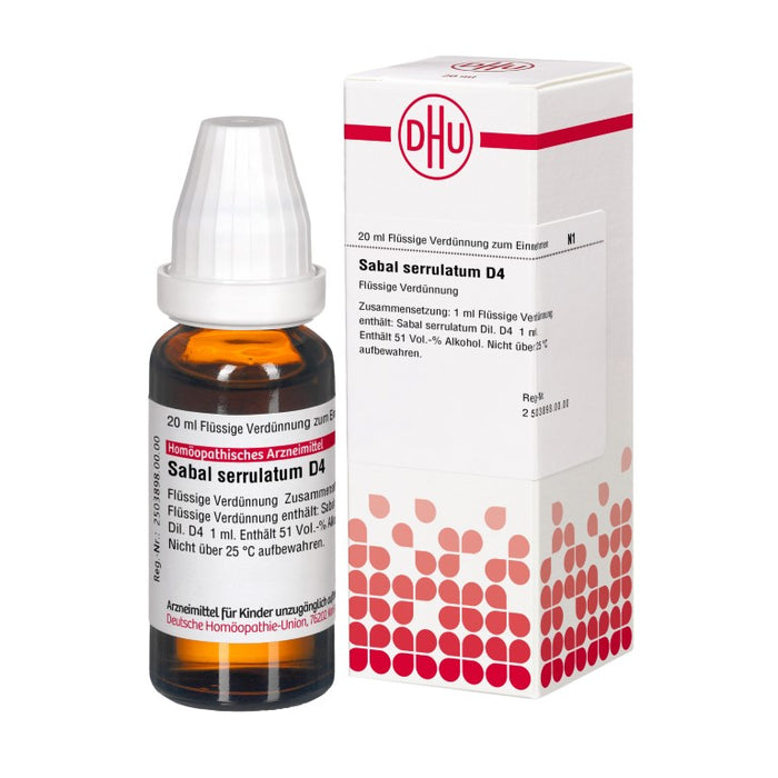 Sabal serrulatum D4 DHU Dilution, 20 ml Solution