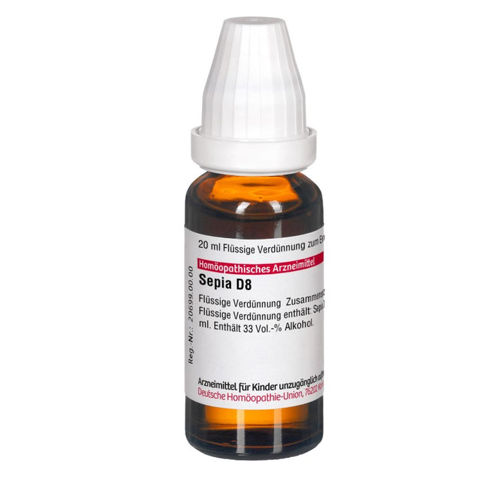 DHU Sepia D8 Dilution, 20 ml Solution