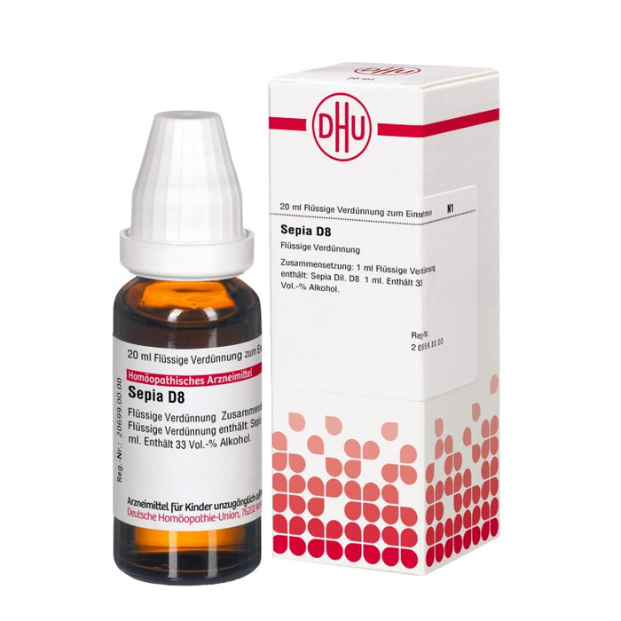 DHU Sepia D8 Dilution, 20 ml Solution