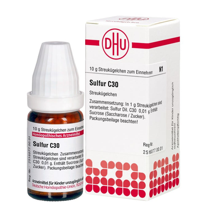 DHU Sulfur C 30 Streukügelchen, 10 g Globuli