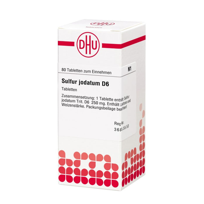 Sulfur jodatum D6 DHU Tabletten, 80 pc Tablettes