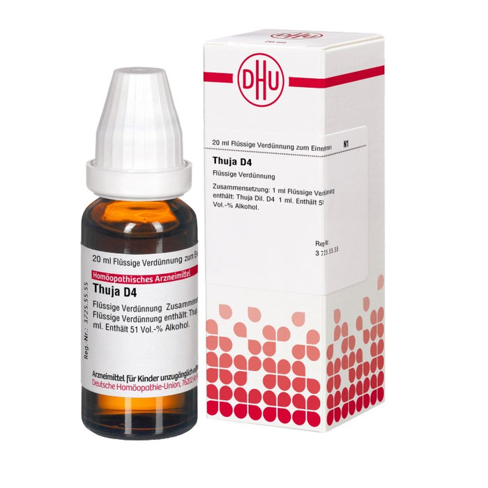 DHU Thuja D4 Dilution, 20 ml Solution