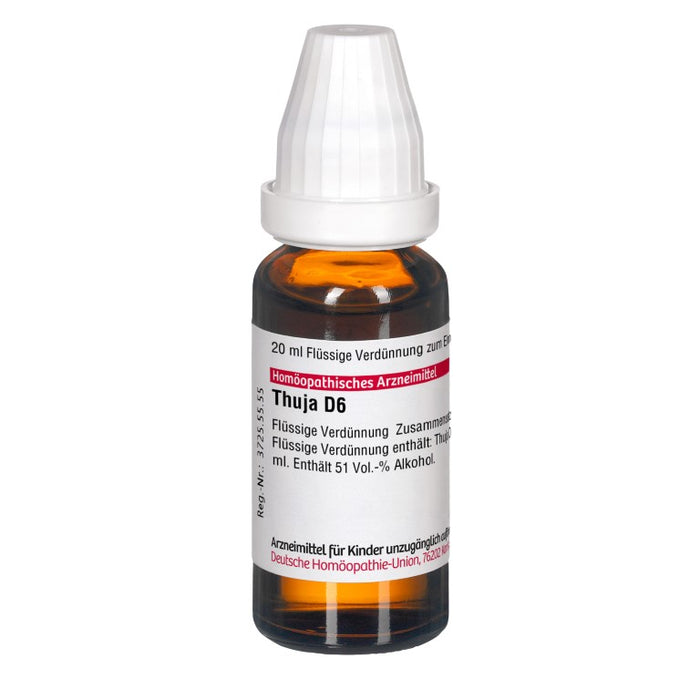 DHU Thuja D6 Dilution, 20 ml Solution