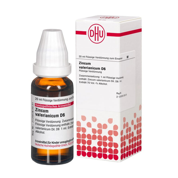 DHU Zincum valerianicum D6 Dilution, 20 ml Solution