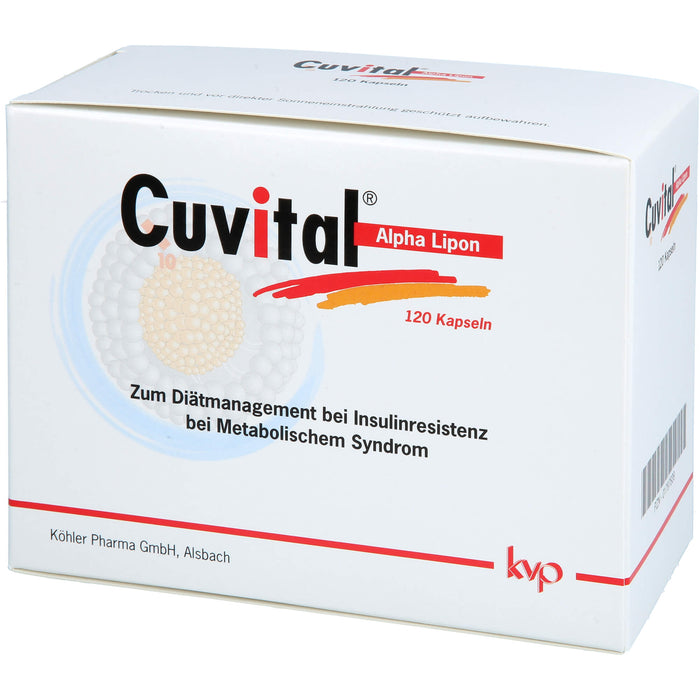 Cuvital Alpha Lipon Kapseln zur diätetischen Behandlung von Insulinresistenz bei metabolischem Syndrom, 120 St. Kapseln