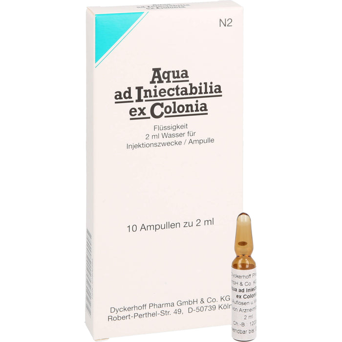Aqua ad Iniectabilia ex Colonia, Amp. 2 ml, 10 ml Solution