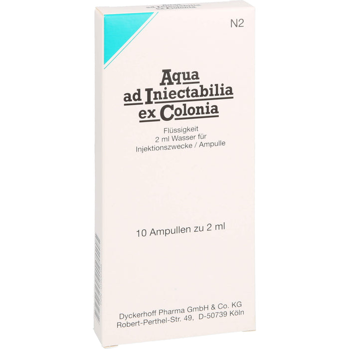 Aqua ad Iniectabilia ex Colonia, Amp. 2 ml, 10 ml Solution