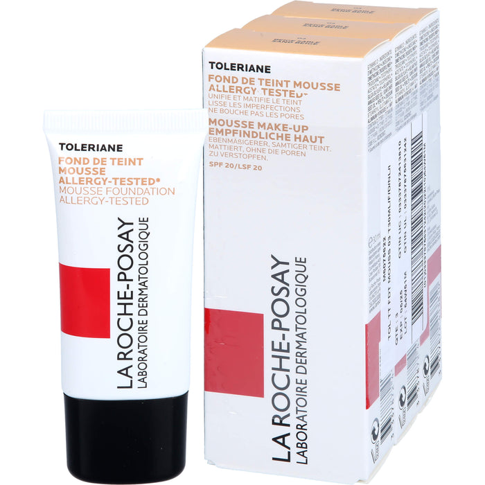 LA ROCHE-POSAY Toleriane Teint Mousse Make-up für empfindliche Haut, 30 ml Cream
