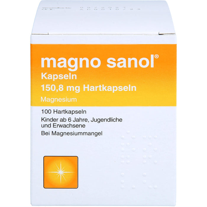 magno sanol Kapseln bei Magnesiummangel, 100 St. Kapseln