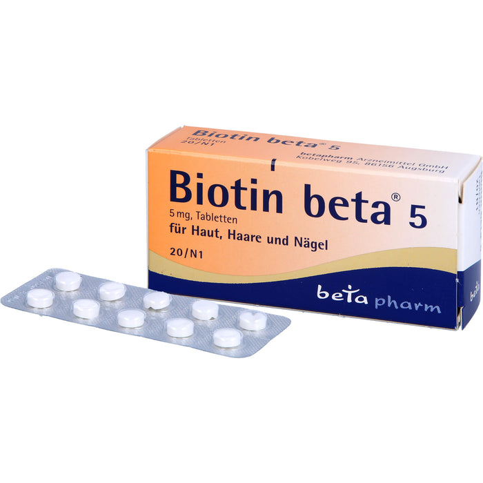 Biotin beta 5 Tabletten, 20 pcs. Tablets