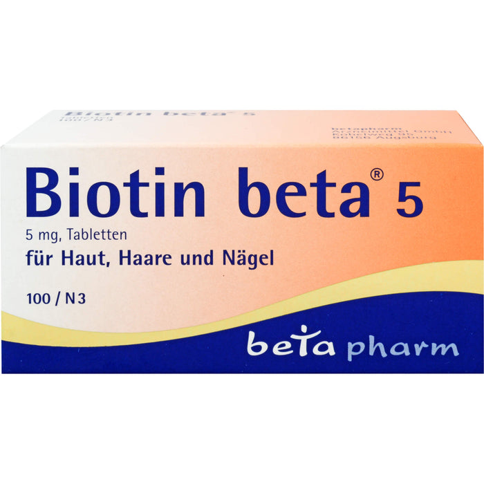 Biotin beta 5 Tabletten, 100 pc Tablettes