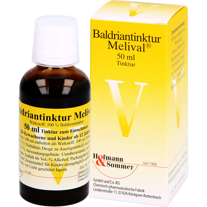 Melival Baldriantinktur bei Unruhezuständen und nervös bedingten Einschlafstörungen, 50 ml Solution