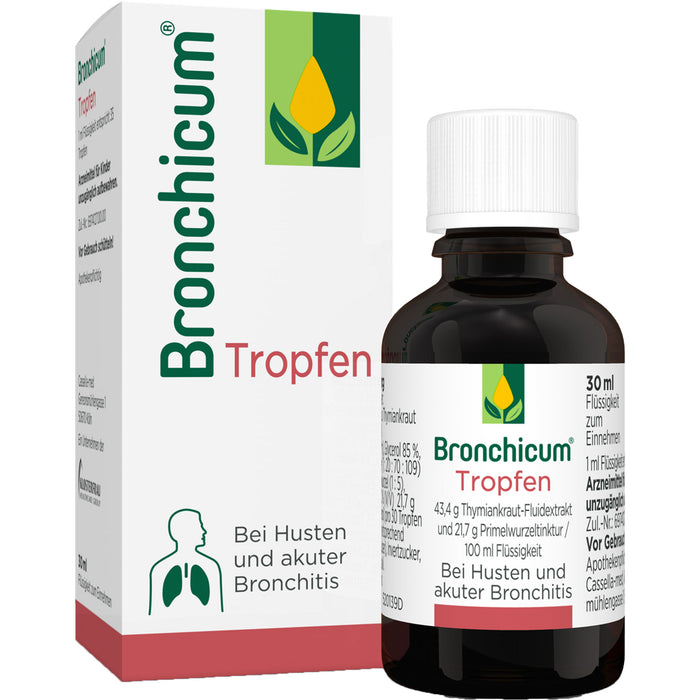 Bronchicum Tropfen bei Husten und akuter Bronchitis, 30 ml Solution
