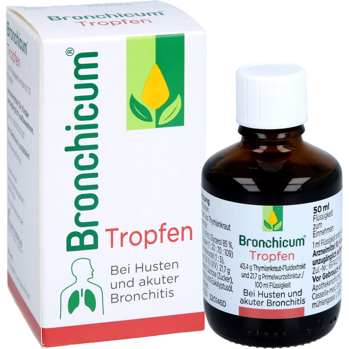 Bronchicum Tropfen bei Husten und akuter Bronchitis, 50 ml Solution