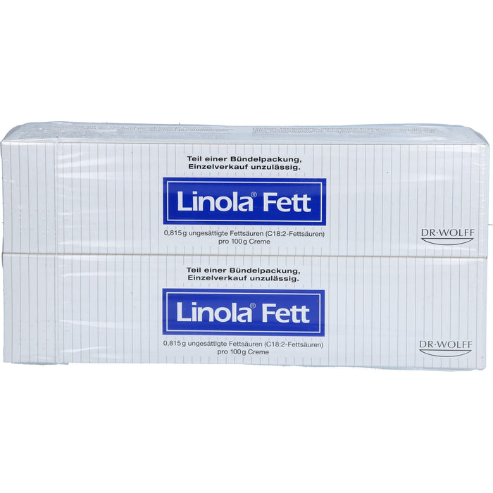 Linola Fett Creme zur Behandlung sehr trockener, rissiger, juckender oder zu Neurodermitis neigender Haut, 500 g Creme