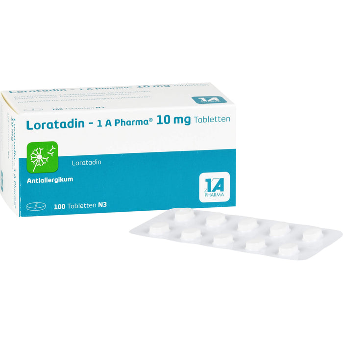 Loratadin - 1 A Pharma , 10 mg Tabletten, 100 pcs. Tablets