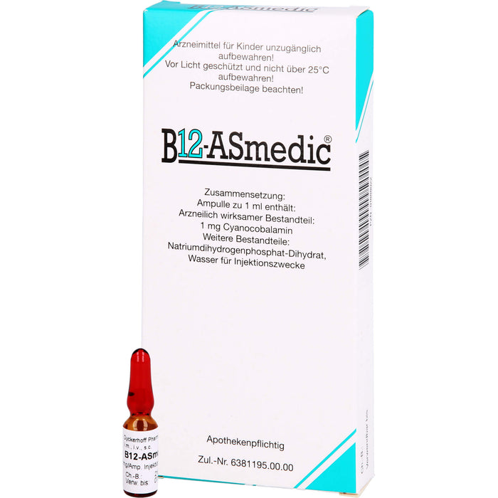 B12 ASmedic Injektionslösung, 10 St. Ampullen