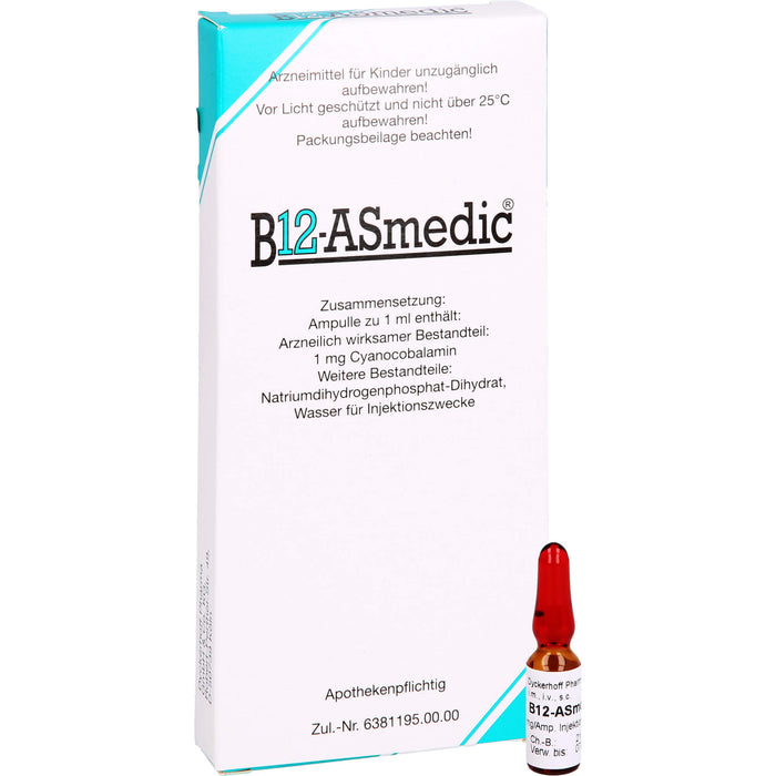 B12 ASmedic Injektionslösung, 10 pcs. Ampoules