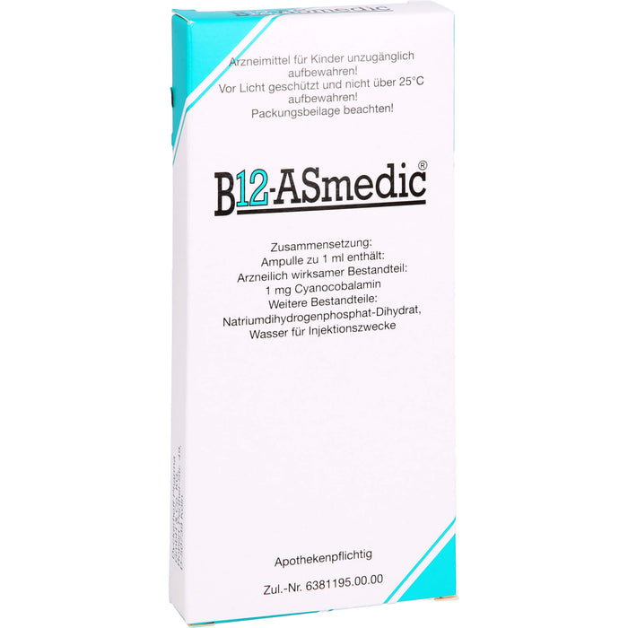 B12 ASmedic Injektionslösung, 10 pcs. Ampoules