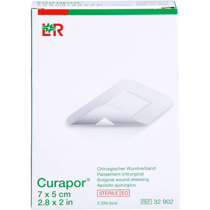 Curapor Wundverband steril 7x5cm, 5 St. Pflaster