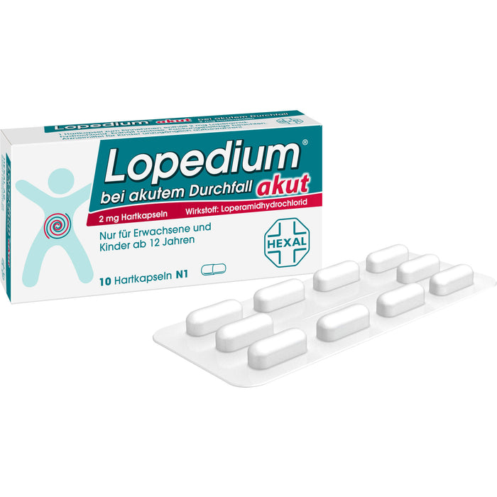 Lopedium akut bei akutem Durchfall, 10 St. Kapseln