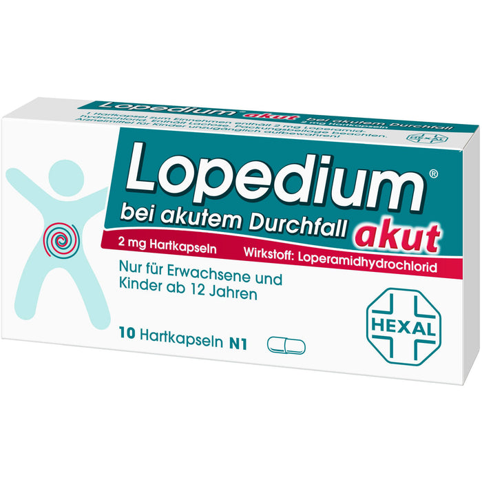 Lopedium akut bei akutem Durchfall, 10 pcs. Capsules
