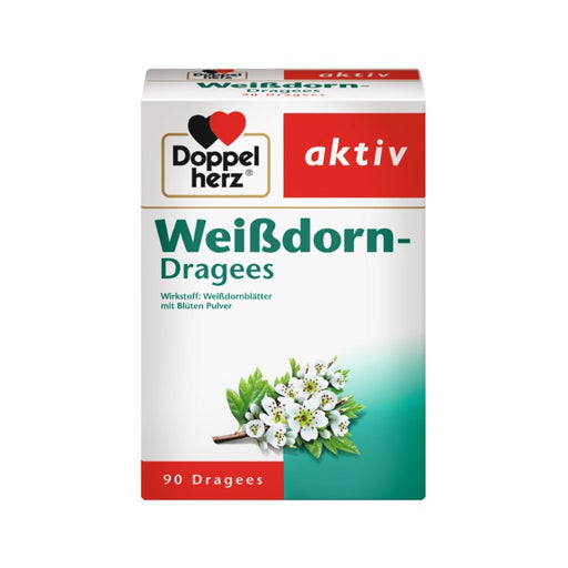 Doppelherz aktiv Weißdorn Dragees zur Unterstützung der Herz-Kreislauf-Funktion, 90 St. Tabletten