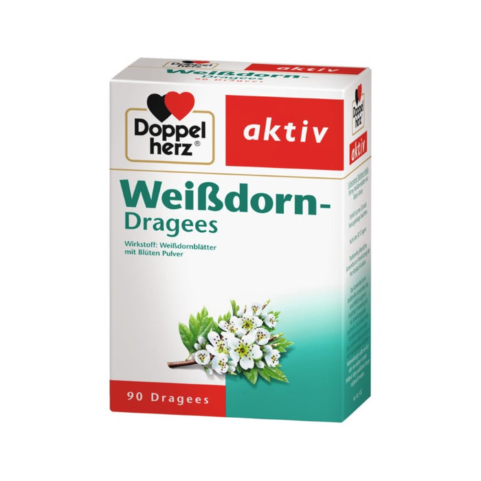 Doppelherz aktiv Weißdorn Dragees zur Unterstützung der Herz-Kreislauf-Funktion, 90 pcs. Tablets