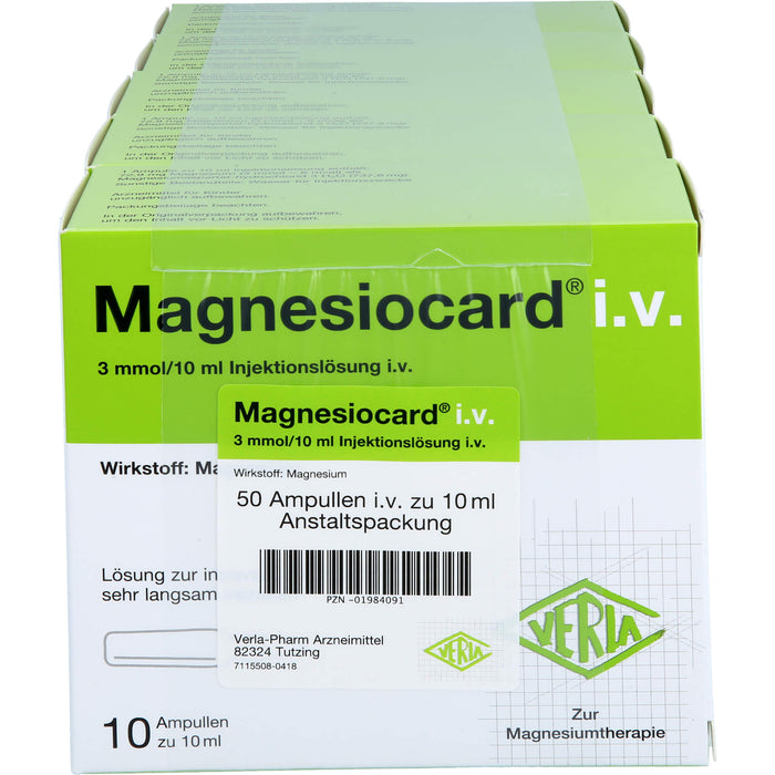Magnesiocard i.v., Injektionslösung, 50X10 ml ILO
