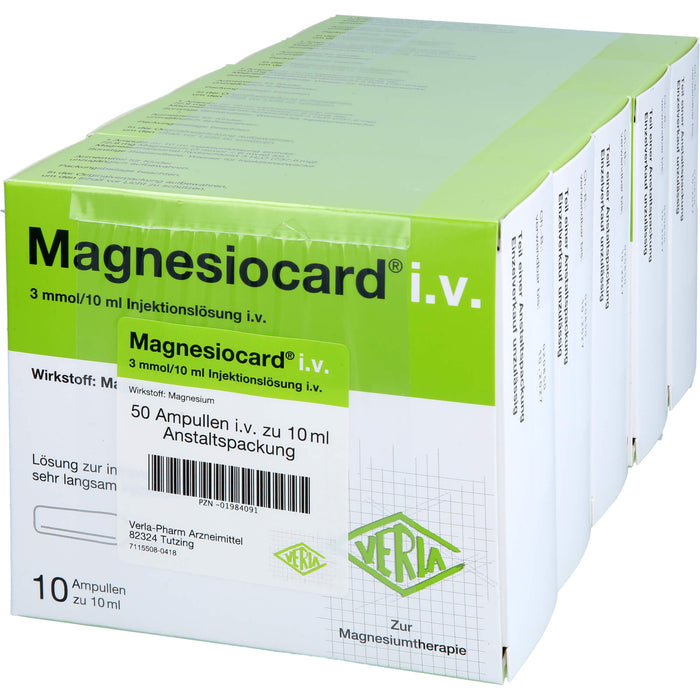 Magnesiocard  i.v., Injektionslösung, 50 pcs. Ampoules