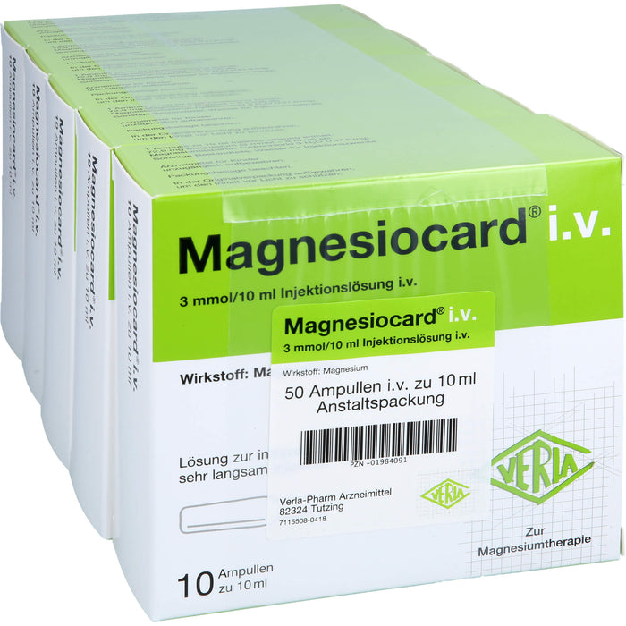 Magnesiocard  i.v., Injektionslösung, 50 St. Ampullen