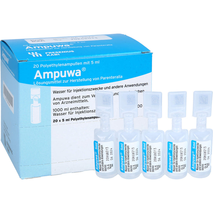 Ampuwa Wasser für Injektionszwecke Polyethylenampullen, 20 pcs. Ampoules