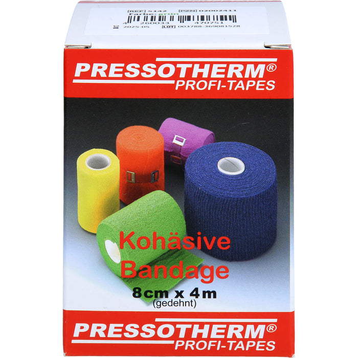 Pressotherm Kohäsive Bandage 8cmx4m grün, 1 St BIN
