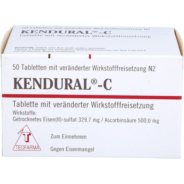 KENDURAL-C Tabletten gegen Eisenmangel, 50 St. Tabletten