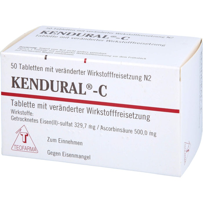 KENDURAL-C Tabletten gegen Eisenmangel, 50 pc Tablettes
