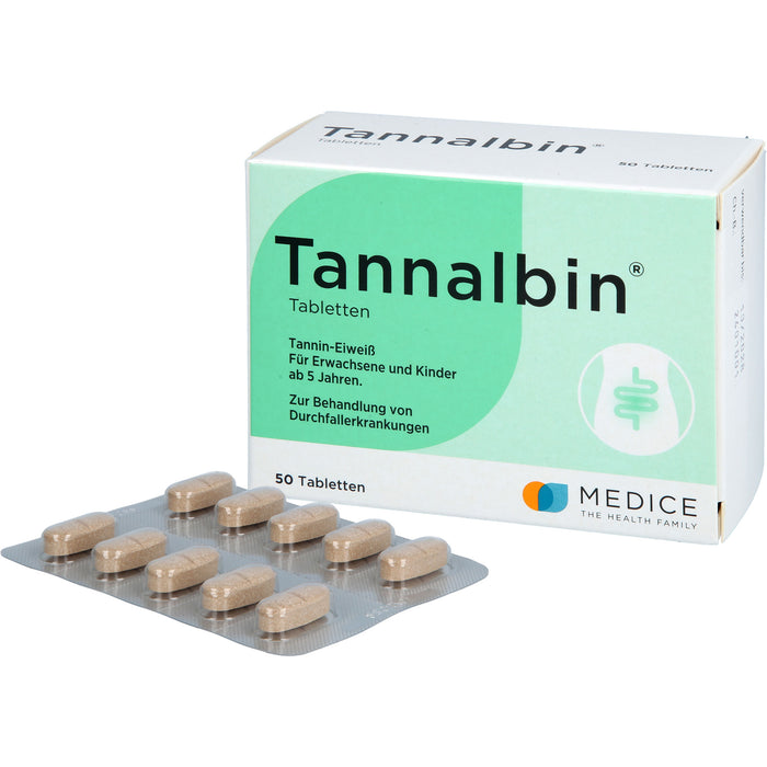 Tannalbin Tabletten 500 mg, 50 pcs. Tablets