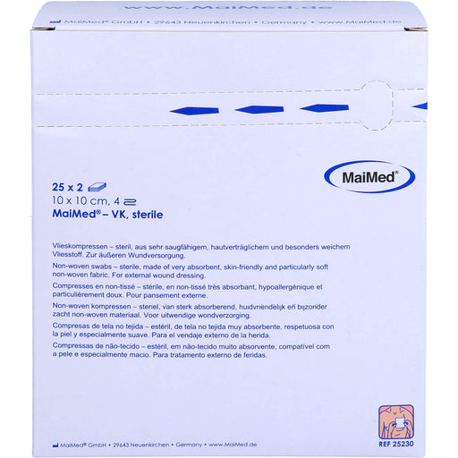 MaiMed Vlieskompressen 10 x 10 cm 4-fach steril, 50 St. Kompressen